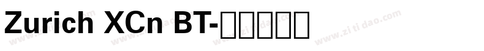 Zurich XCn BT字体转换